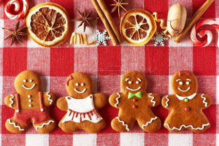 Christmas gingerbread couples cookies