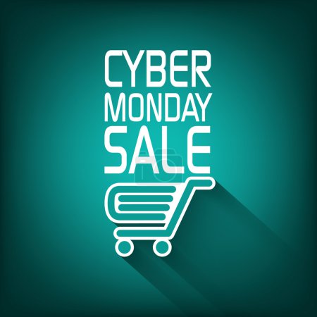 Cyber monday promotional banner or poster for discounts advertisement.
