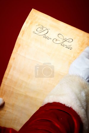 Letter in Santa hands