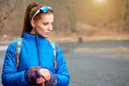 Active woman exercising outdoor