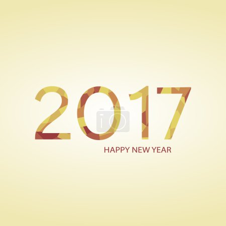 greeting card, happy new year 2017