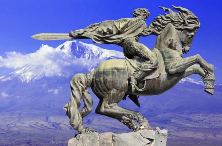 Monument to David of Sasun - hero of armenian epos 