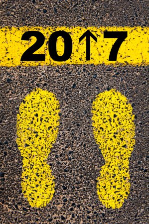 Year 2017 is coming message. Conceptual image