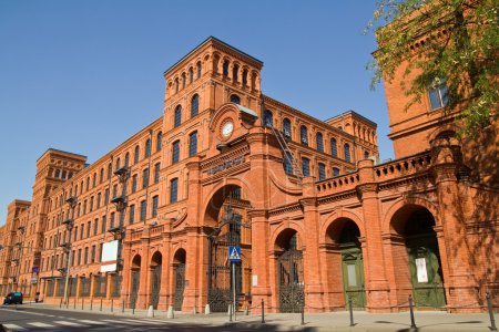 Restored old factory in city of Lodz, Poland 