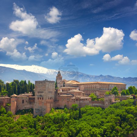 European travel landmark - arabic fortress Alhambra, Granada, Sp