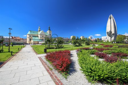 Rzeszow. Public garden in the city center. Landscape