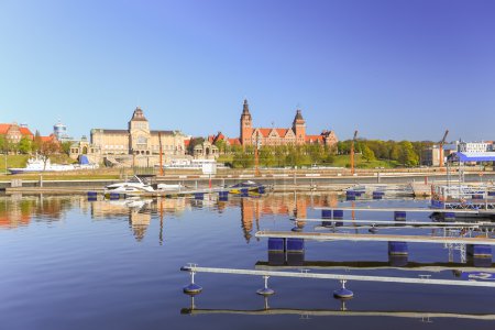 A view of the Szczecin town in Poland