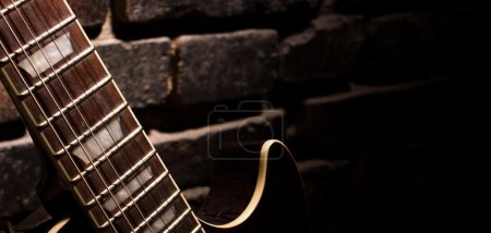 fingerboard of guitar