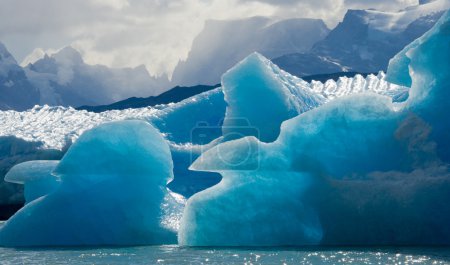 Blue ices of  glacier
