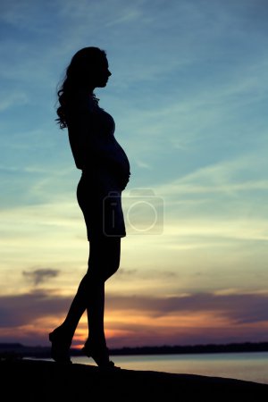 Artistic picture of the woman's silhouette