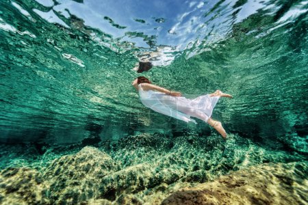 Swimming in transparent sea