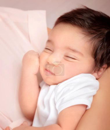 Cute sleeping baby portrait