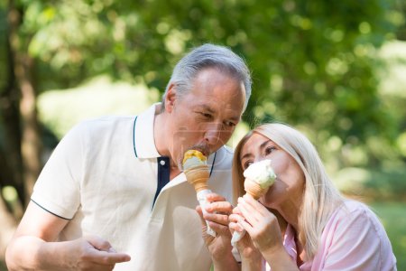 couple eating melting ice cream