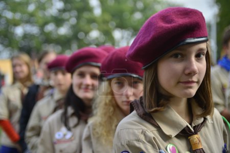 Czech scouts during finaly round of Svojsik race