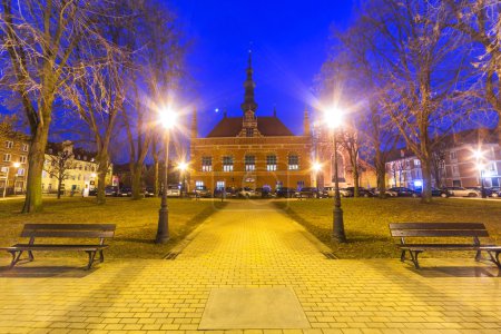 Historical old town hall in the park of Gdansk