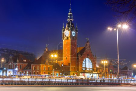 Main railway station in Gdansk, Poland