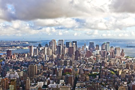 View over Manhattan and skyscraper