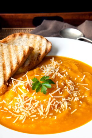 Pumpkin Soup with Parmesan