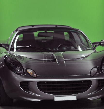 Sport car with green background