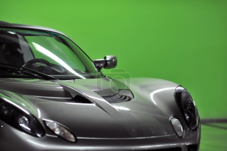 Sport car with green background
