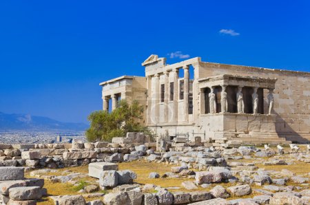 Erechtheum temple in Acropolis at Athens, Greece