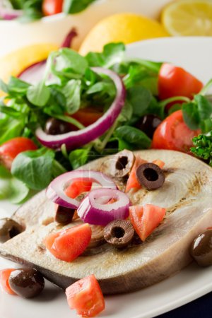 Grilled Swordfish with mixed salad