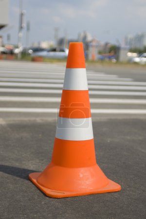Traffic cone with path