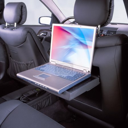 Car and laptop