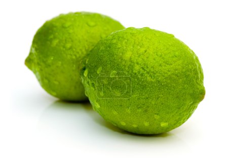 Lime with water drops