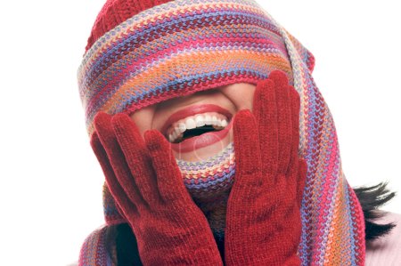 Attractive Woman With Colorful Scarf