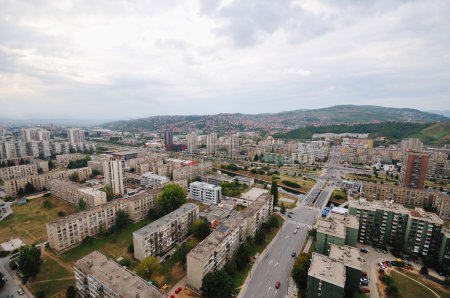 Sarajevo cityscape arial