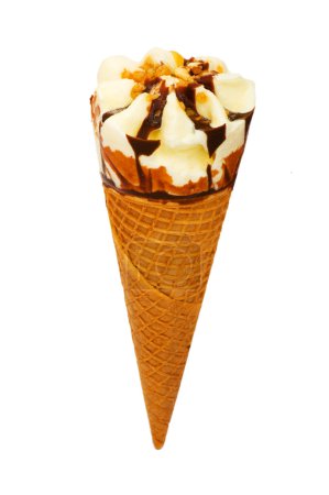 Ice cream cone isolated on the white