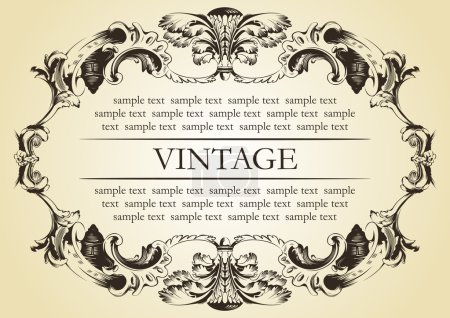 Vector vintage frame cover stock