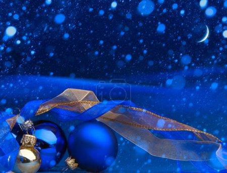 Art Blue Christmas greeting card