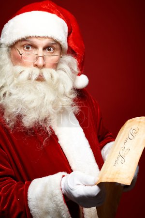 Santa Claus with Christmas letter