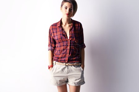 Girl in plaid