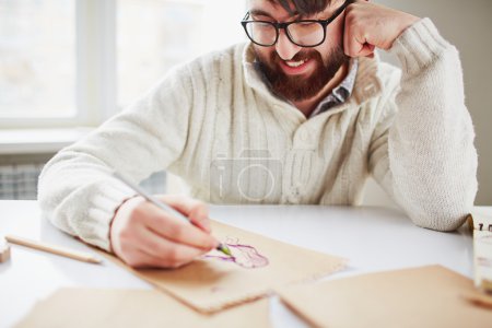Man drawing
