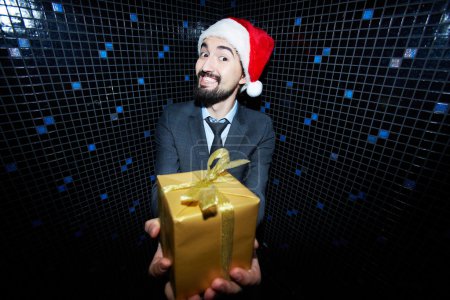 Businessman with gift