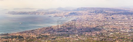 Panorama of Naples. View from Mount Vesuvius. Italy