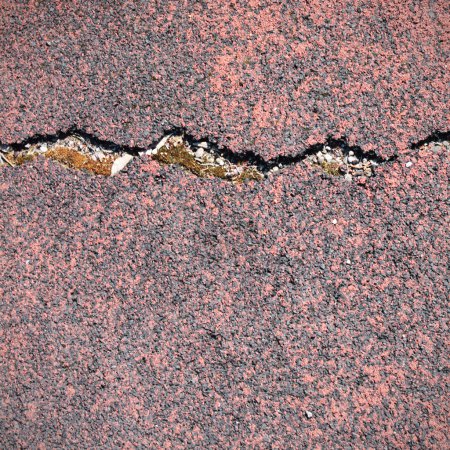 Crack in surface