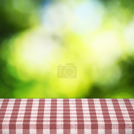 Table cloth on table