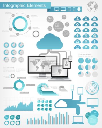 Cloud Service Infographic Elements