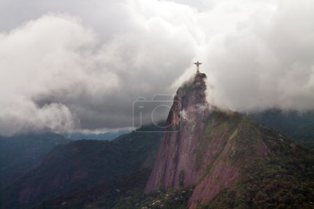 Christ the Redeemer in clouds, Rio de Janeiro, Brazil