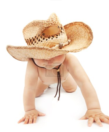 Baby boy wearing stetson hat