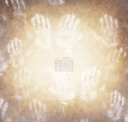 Human handprint background