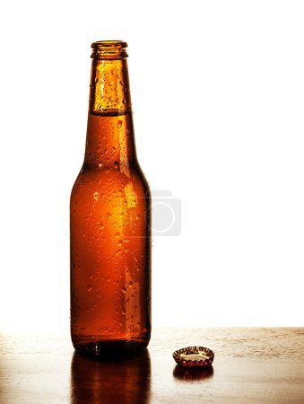 Open beer bottle