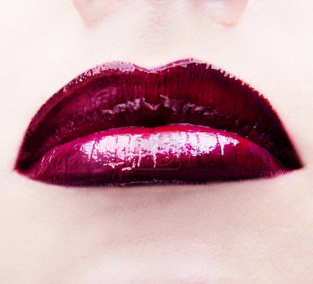 Lips with lipstick