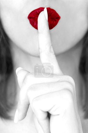 Red lips shh