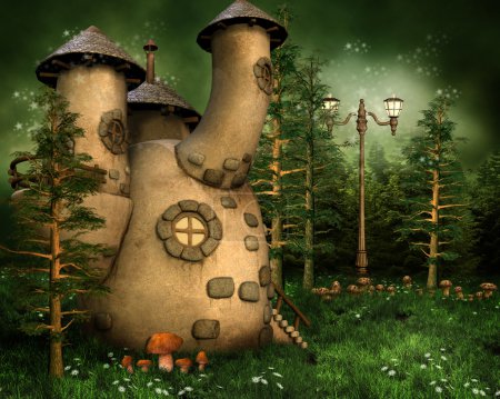 Gnome house in the forest