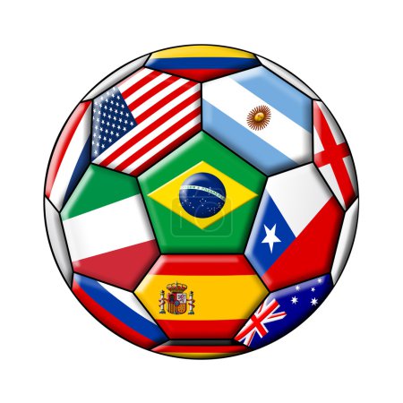 Brazil 2014 - soccer with flags